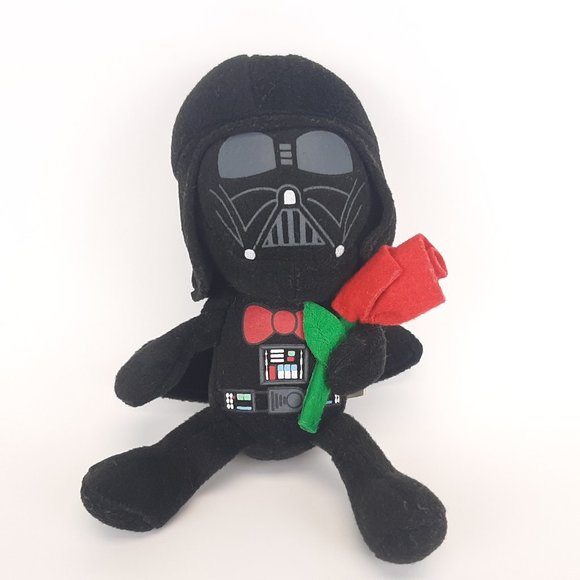 Star Wars Darth Vader 7 inch Plush with Rose an new matching handmade yarn scarf - Picture 4 of 8